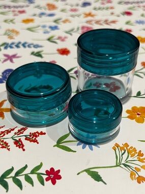 3pc Travel Size Cosmetic Containers TSA Approved Skincare Jars Mini Set